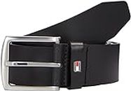 Tommy Hilfiger Men New Denton 4.0 Belt Leather, Black (Black), 100