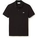 Lacoste Men's Classic Pique Slim Fit Short Sleeve Polo Shirt, Black, Large