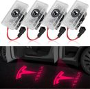 4 piezas para Tesla Model 3 Y luces LED de charco accesorios de puerta proyector de automóvil