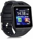 NICK JONES DZ09 Bluetooth Smart Watch Black Compatible with Smartphones, Wireless, Touchscreen, Camera, and SIM Card Support, Pedometer Sleep and Fitness Monitoring, Sports Mode Camera