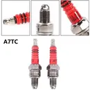 Racing 3 Triple Electrode A7TC Spark Plug For GY6 50 70 110 125 150 cc ATV Quad Moped Scooter Dirt