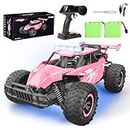 kolegend Remote Control Car for Girls 50+min Monster Trucks 20km/h 1:16 Scale with Flashing Chassis Lights Gift Toys for Girls Kids Boys