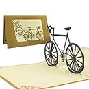 Bicycles pop up card, bike gift idea for him and for her, birthday greetings for bicycle lovers, holiday voucher for bicycle tour, fathers day card bike,T05