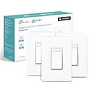 Kasa Matter Smart Wi-Fi Dimmer Switch by TP-Link (KS225P3) - Neutral Wire and 2.4GHz Wi-Fi Connection Required, Works with Apple Home, Alexa & Google Home, No Hub Required, 3-Pack, White