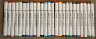 Copic Sketch Markers Dual Ended Lot of 25 wide variety of colors 