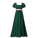 GRACEART Tea Party Dress for Women Vintage Regency Dress Victorian Ball Gown Green