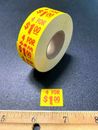 BUY 2 ROLLS GET 1 FREE! ⭐4 FOR $1 LABELS ⭐ STORE GARAGE SALE PRICE STICKER TAGS