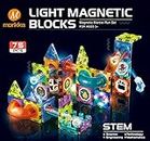morkka Blocs de Construction magnétiques de Luxe pour Enfants, Ensemble Jouets STEM éducatifs 3D 3-12 Cadeaux pour garçons et Filles (Light Orbital Blocks-75PCS)