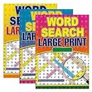 WF Graham Pack of 3 Assorted A4 Large Print Word Search Books for Adults | Travel Games Puzzle Books for Adults | Word Games and Word Puzzles, Gifts for Partially Sighted People