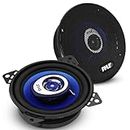 Pyle 4" Car Sound Speaker (Pair) - Upgraded Blue Poly Injection Cone 2-Way 180 Watt Peak w/ Non-fatiguing Butyl Rubber Surround 110 - 20Khz Frequency Response 4 Ohm & 3/4" ASV Voice Coil - PL42BL