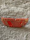 Vintage Western Airlines Jr Stewardess Wings (plastic) Give Away On Flight 
