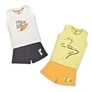 LuvLap Boys Sleeveless Tank Top & Shorts Set, For Baby, Infants & Toddlers, Multicolour, 100% Cotton, Baby Boy Dress, Baby Boy Clothes, Kids Clothing, Pack Of 2, 6 to 12 months