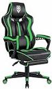 Vonesse Gaming Chair with Footrest High Back Gamer Chair with Massage Reclining Computer Chair Big and Tall Gaming Chair Home Ergonomic Game Chair for Adults Heavy People Computer Gaming Chair Green