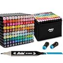 120 Colors Alcohol Markers Set, Dual Tips Blender Art Markers for Drawing, Permanent Sketch Markers for Kids adult coloring, Alcohol Based Artist Markers, Adults Coloring and Artist Illustration.