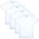 Hanes Mens ComfortSoft 4 Pack Cotton Crewneck T-Shirt. Undershirts, White, Medium US