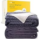 Cosi Home Luxury Weighted Blanket Suitable for Adults - 6.8kg with Ultra-Soft Washable Cotton Cover - Heavy Sensory Blanket for Deep-Pressure Therapy & Relaxation (Grey)