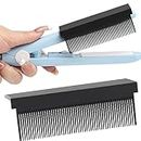 HANNEA® Flat Iron Combs Attachment Clip, Women DIY Combs Accessories Fit Hair Straightening Flat Iron, Professional or Home Use Compact Hair Styling Tool, Barber Straightening Comb Attachment for Hair