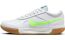 Nike Court Air Zoom Lite 3, Sneaker Mujer, Nebula White Lime Blast Teal, 44 EU