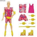 Movie Skating Clothes Set For Ken Doll Tops Coat Shorts Shoes Skate Accessories