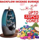 Ceramic Backflow Incense Waterfall Smoke Back Flow Burner Censer Holder Cones