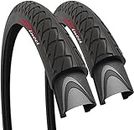 Fincci Pair 26 x 1.95 Inch 53-559 Foldable Slick Tires for Road Mountain Hybrid Bike Bicycle - Pack of 2