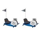 Razor High Torque Motorized Outdoor Drifting Crazy Cart Ride with Drift Bar, Smooth Wheels, and Rechargeable Battery, Blue (2 Pack)