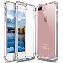 ASD Accessories iPhone 7 Plus/iPhone 8 Plus, Clear Shockproof Bumper Case Soft TPU Silicone Case Cover[Drop Protection] Crystal Gel Case Skin