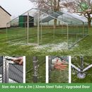 4m x 6m Walk-in Chicken Run Coop Cage Pen Waterfowl Enclosure Hens Dogs Poultry