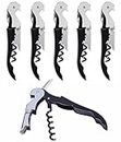 Coosion Waiter's Corkscrew, Wine Opener with Foil Cutter, Waiter's Friend, Professional Wine Key for Servers, Bottle Opener, Beer Opener, Wine Accessory (5 Pack)