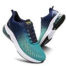 sotirsvs Zapatillas de Running para Hombre Mujer Zapatos Running Gym Outdoor Aire Sneaker Transpirable Casual Deportivas Fitness BlueWhite 42 EU