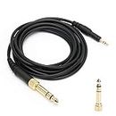 Muskan Enterprises - ME 3.5mm Stereo Audio Cable,2M/6.6ft Replacement Headphone Audio Cable Black Replacement Lead Headphone Cable for Technica ATH‑M50X M40X M70X Headset