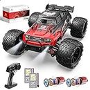 DEERC 9500E High Speed RC Car, 1:16 Scale RC Monster Truck,Racing Hobby Car for Adults, 40+kmh, 4WD All Terrain Off-Road Remote Control Car, 2.4Ghz RC Crawler, 2 Battery, Toy Gift Kids