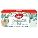 Huggies Thick Baby Wipes Fragrance Free 640 Pack (8 x 80 Pack) - Packaging May Vary