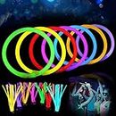 Party Hour Premium Glow in The Dark Lumi Sticks, Light Up Bracelets, Headbands, Necklace, Wristbands Toys for Adult and Kids - Pack of 100 Pieces
