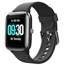 Smart Watch for Android/Samsung/iPhone, Activity Fitness Tracker with IP68 Waterproof for Men & Women, Smartwatch with 1.3" Full-Touch Color Screen, Heart Rate & Sleep Monitor, Black