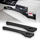 Givifive Car Seat Gap Filler Set of 2 Soft Foam Seat Gap Filler Universal Fit Car SUV Truck to Fill The Gap Between Seat and Console Stop Things from Dropping Drop Blocker (Black)