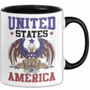 United States Of America Tasse Geschenk USA Geschenkidee Reisen Kaffee-Becher