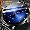 Waterproof Men's Watch Classic Stainless Steel Quartz Analog Business Bracelet