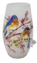 Stony Creek Bluebird In Blossom Tree Lighted Wite Frosted Vase Lamp Gail Flores