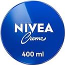 NIVEA Creme Tin (400ml), Moisturising Cream Provides Intensive Protective Care for Soft and Supple Skin, Ideal for Daily Use as a Face, Hand, or Body Cream