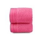Top Towel - Lot de 2 Serviettes de Bain - Petites Serviettes - 100% Coton peigné - 600 g/m² - Dimensions 30 x 50 cm - Fraise