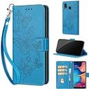 Phone Case for Samsung Galaxy A20e / Galaxy A10E Case, with Card Slots Kickstand Magnetic Closure Premium Leather Shockproof Case compatible Samsung Galaxy A20e / Galaxy A10E Blue
