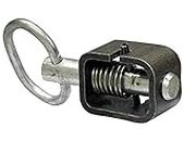 Buyers Products B2598H Weld-On 5/8" Spring Latch Assembly With Plain Tube, Spring Loaded Bolt, 4.68" x 2.53", Heat treated pin, Utility Gate Latch, Black