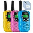 Toys for 3-8 Year Old Boys Girls, Long Range Walkie Talkies for Kids 2 Way Radios 22 Channels with Backlit LCD Flashlight for Outside Adventures, Camping, Hiking (Rechargeable)