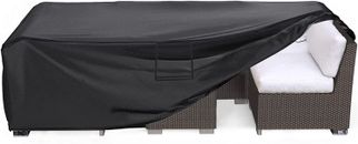 Cubierta de muebles de exterior impermeable patio sofá seccional resistente a los rayos UV rectángulo