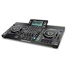 Denon DJ SC LIVE 4 - Controlador DJ autónomo, mezclador 4 canales, streaming de Amazon Music, WiFi, altavoces, compatible con Serato DJ y Virtual DJ