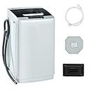 COSTWAY Portable Washing Machine, 2-in-1 Laundry Washer and Spin Combo with 10 Programs, 8.8lbs Capacity, Drain Pump and LED Display, Full Automatic Washer for Apartment, RVs, Dorm, White