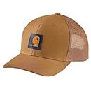 Carhartt Men's Rugged Flex Twill Mesh Back Logo Patch Cap, Brown/Honeycomb