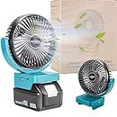 ThagBrco Portable Cordless Fan For Makita 18V Battery- Cordless Fan, Brushless Motor With USB A+C Fast Charging For Camping Workshop and Construction Site(No Battery)