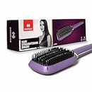Havells Keratin Infused Hair Straightener Brush with Temperature Control for all hair types | 50W | 2 Years Guarantee | Stunning Purple | HS4201
